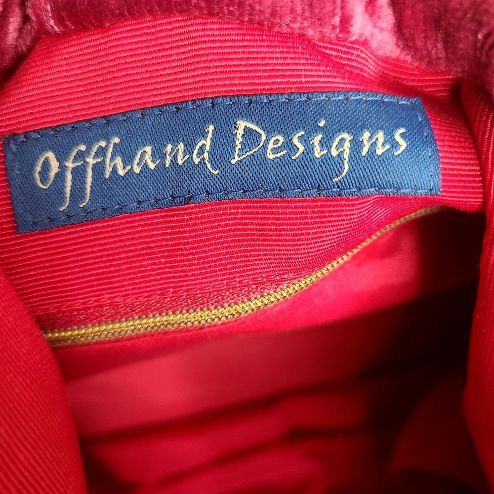 Offhand Designs‎ Knitting Project Bag Carpet Bag Purple Pink Swirl Design Rare